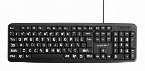 Gembird Klawiatura standardowa USB dla seniora