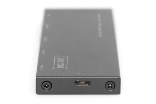 Digitus Rozdzielacz (Splitter) Ultra Slim HDMI 1x4 4K 60Hz 3D HDR HDCP 2.2 18 Gbps Micro USB
