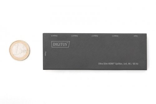 Digitus Rozdzielacz (Splitter) Ultra Slim HDMI 1x4 4K 60Hz 3D HDR HDCP 2.2 18 Gbps Micro USB
