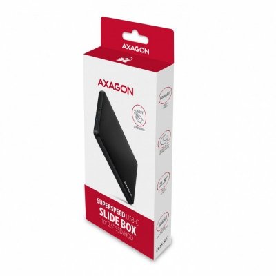AXAGON EE25-SLC Obudowa zewnętrzna plastikowa, bezśrubowa, USB-C 3.2 GEN 1 SATA 6G 2.5&quot;, czarna