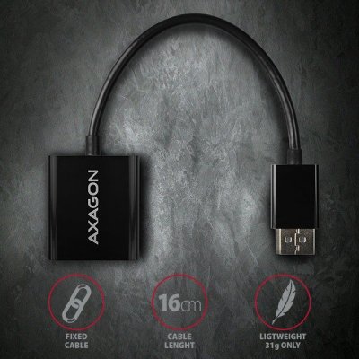 AXAGON RVD-VGN Adapter DisplayPort -&gt; VGA FullHD 1920x1200