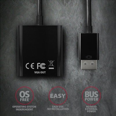 AXAGON RVD-VGN Adapter DisplayPort -&gt; VGA FullHD 1920x1200