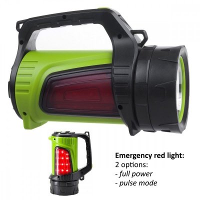 Latarka akumulatorowa 3w1 szperacz LED USB MCE345