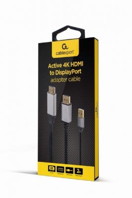 Gembird Adapter HDMI do DP 4K M 60Hz USB-A powered