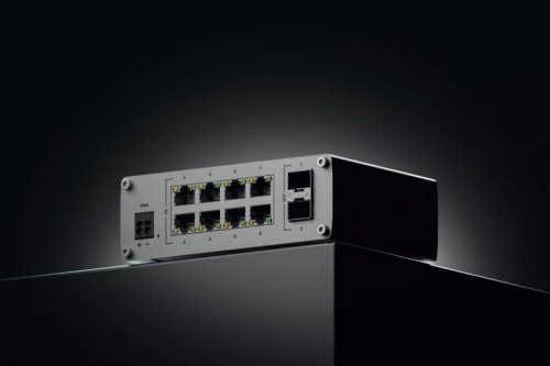 TELTONIKA Przełącznik niezarządzalny TSW210 Switch 2xSFP 8xGbE DIN RAIL Back Panel