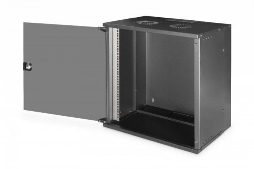 Digitus Szafa sieciowa wisząca 19&quot; 12U, SOHO PRO 595 x 540 x 400 mm, nośność 60kg, drzwi szyba, niezłożona, Czarna