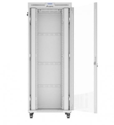 Lanberg Szafa stojąca rack 19&#039;&#039; 42U 800x1000 szara drzwi szkalne flat pack