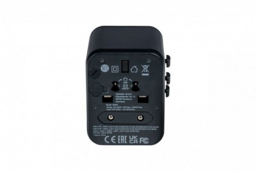 Verbatim Adapter podróżny UTA-02 49544 180 krajów, ładowarka 20 W, QC 3.0. 1x USB-C, 1x USB-A