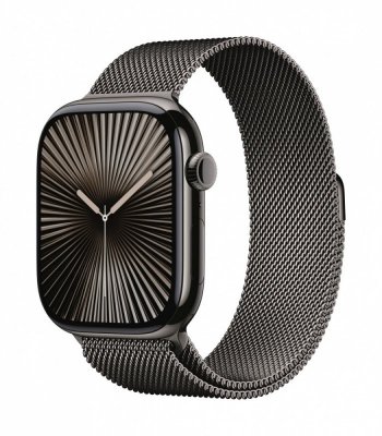Apple Watch Series 10 GPS + Cellular, koperta 46 mm z tytanu w kolorze łupkowym z bransoletą mediolańską w kolorze łupkowym - ro