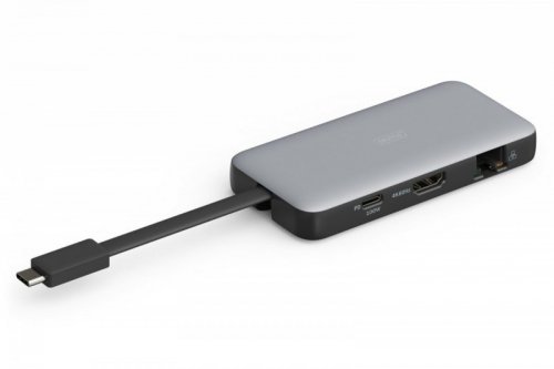 Digitus Stacja dokująca podróżna USB-C 7 portowa, max. 4K/60Hz z HDR, HDMI, USB-A 3.2 Gen1, Gigabit Ethernet, SD/Micro SD, PD 10