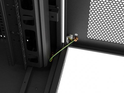 Lanberg Szafa instalacyjna rack stojąca 19 cali 47U 800x800 drzwi perforowane LCD czarna (Flat pack)