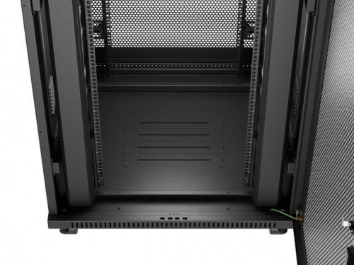 Lanberg Szafa instalacyjna rack stojąca 19 cali 47U 800x800 drzwi perforowane LCD czarna (Flat pack)