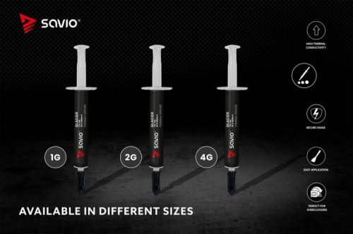 Savio Pasta termoprzewodząca Glacier 14,5 W/mK, 4g TG-04