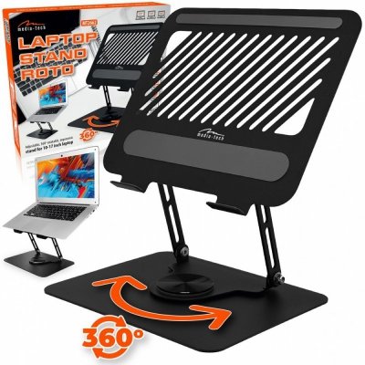 Media-Tech Obrotowa, ergonomiczna podstawka pod laptopa 10-17 LAPTOP STAND ROTO MT2662 pełna regulacja