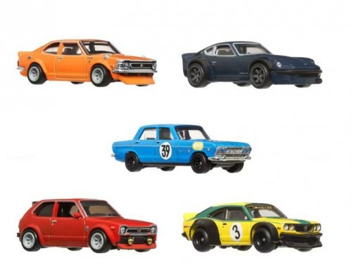 Hot Wheels Zestaw 5 metalowych pojazdów Premium Car Japonia