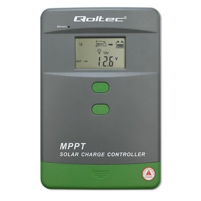 Qoltec Solarny regulator ładowania MPPT z czujnikiem temperatury 50A |  12V/24V | LCD | Bluetooth | APP | GEL | LiFePO4