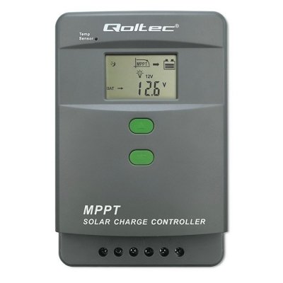 Qoltec Solarny regulator ładowania MPPT z czujnikiem temperatury 50A |  12V/24V | LCD | Bluetooth | APP | GEL | LiFePO4