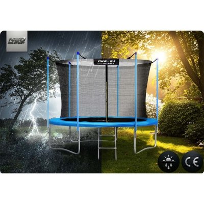 Trampolina ogrodowa 8ft/252cm siatka wewnętrzna i drabinką
