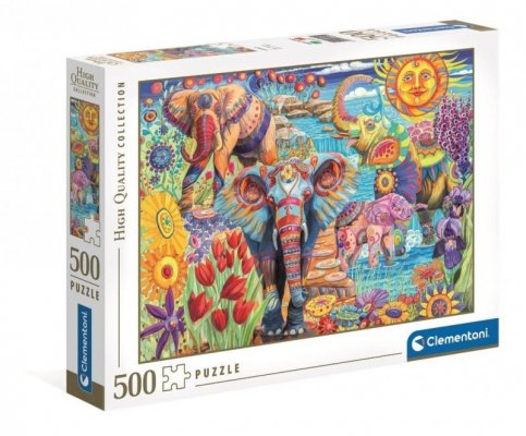 Puzzle 500 HQ Elephants' Carnival