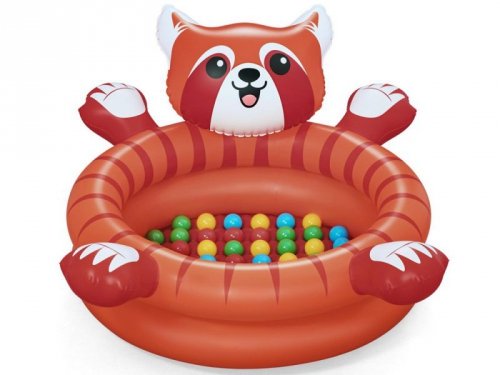 Bestway Suchy basen z kulkami Czerwona PANDA 107x94cm + 50 kulek 52702