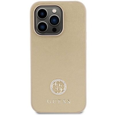 GUESS futerał do IPHONE 15 Pro GUHCP15LPS4DGPD (Strass Metal Logo) złoty