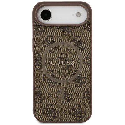 GUESS futerał do IPHONE 17 Air kompatybilny z MagSafe GUHMP17MG4GFRW (PU 4G Ring Classic Logo) brązowy