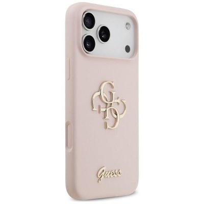 GUESS futerał do IPHONE 17 Pro Max GUHCP17XSC4GSMP (Silicone W/ Big 4G Script) różowy