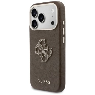 GUESS futerał do IPHONE 17 Pro GUHCP17L5PS4RGGW (PU FW Resin Logo) brązowy