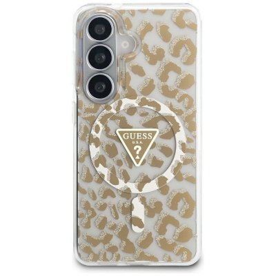 GUESS futerał do SAMSUNG S26 GUHMS26SHLEGTGLW (Magnetic IML Leopard Print Triangle) brązowy