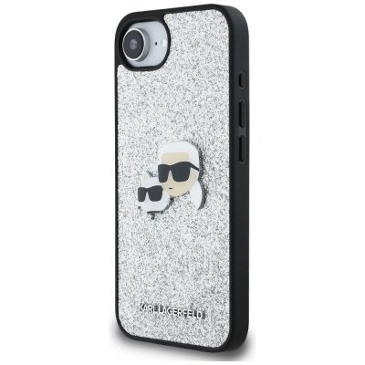 KARL LAGERFELD futerał do IPHONE 16e (SE 4 2025) KLHCPSE4PFGKCPS (Fixed Glitter W/ Ikonik Metal Pin) srebrny