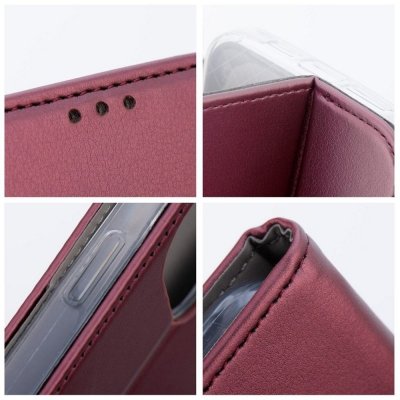 Etui z klapką na Xiaomi Redmi NOTE 14 5G Smart Magneto burgundowe