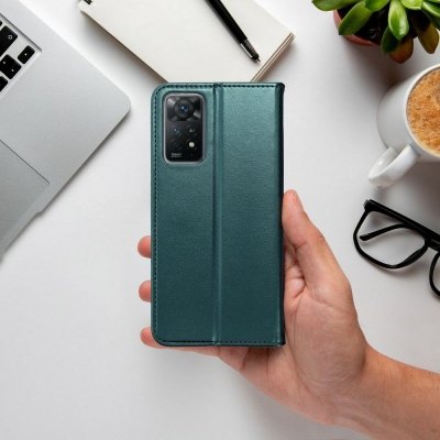 Etui z klapką na Oppo Reno 13 PRO 5G Smart Magneto ciemnozielone