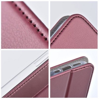 Etui z klapką na Oppo Reno 13 5G Smart Magneto burgundowe