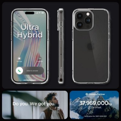 SPIGEN futerał ULTRA HYBRID do IPHONE 15 Pro frost clear