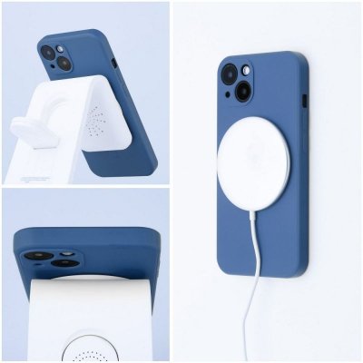 Futerał do iPhone 17 AIR Silicone Mag Cover zgodny z MagSafe niebieski