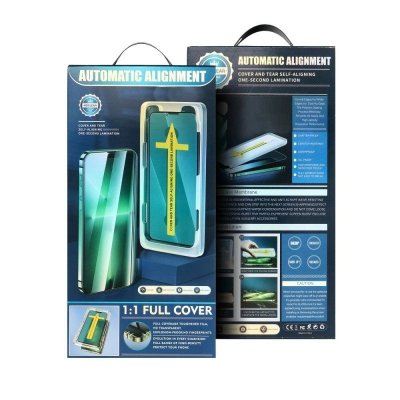 5D Full Glue Tempered Glass - do iPhone 13 Pro Max / 14 Plus czarny + aplikator