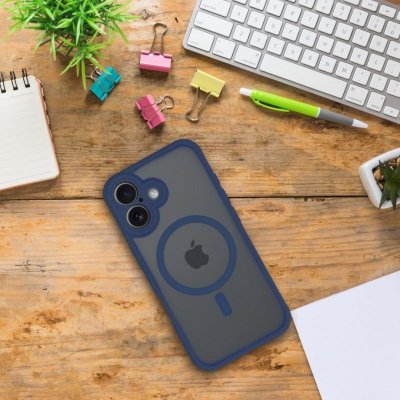 Futerał do Samsung S25 PLUS Full Matte Mag Cover zgodny z MagSafe niebieski