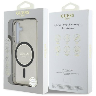 GUESS futerał do SAMSUNG S25 GUHMS25SHFGEREK (Magnetic IML Glitter Circle) czarny