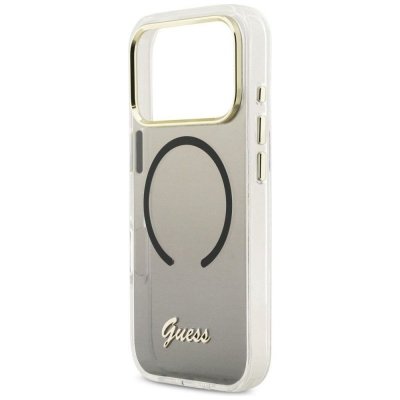 GUESS futerał do IPHONE 17 Pro kompatybilny z MagSafe GUHMP17L5HTGMCSK (IML Gradient Script Metal) czarny