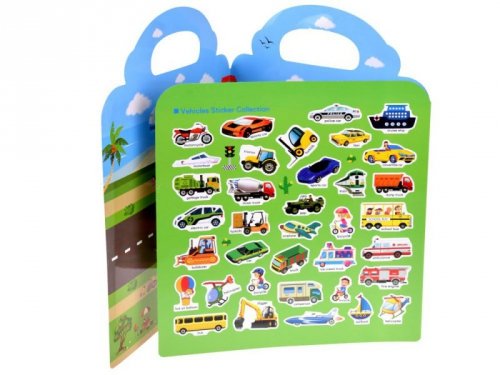 Książeczka z naklejkami ALBUM edukacyjny POJAZDY funkcyjne na drodze ZA4762