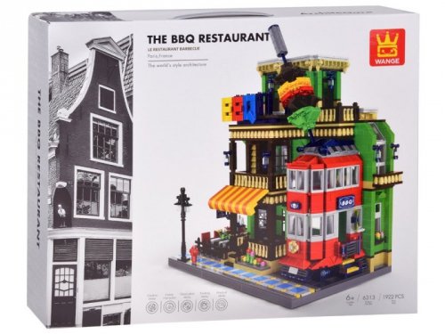 Klocki SERIA Świat-architektura stylu RESTAURACJA BBQ Paryż 1922ele ZA5749