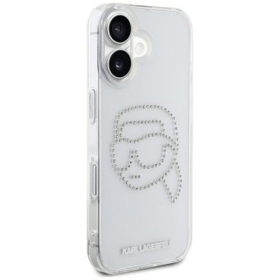 KARL LAGERFELD futerał do IPHONE 16 KLHCP16SHKHDCELT (IML Rhinestones K Head) transparentny