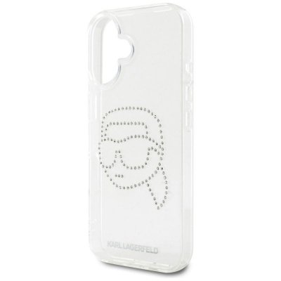 KARL LAGERFELD futerał do IPHONE 16 KLHCP16SHKHDCELT (IML Rhinestones K Head) transparentny
