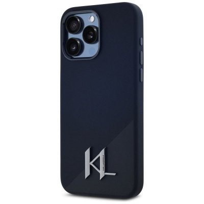 KARL LAGERFELD futerał do IPHONE 15 Pro Max kompatybilny z MagSafe KLHMP15XSCMKMPCK (Silicone Initial Metal Logo) czarny