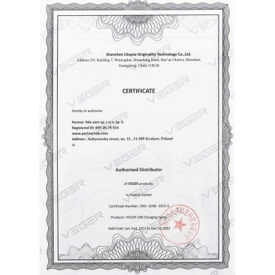 Powerbank Veger C10 (W1116) 10000 mAh z wbudowanymi kablami Micro USB / Typ C / Lightning czarny