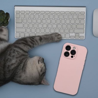 Futerał do iPhone 16 Silicone 2mm zgodny z MagSafe pudrowy róż