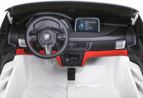 BMW X6M XXL dla 2 dzieci Biały SUV + Pilot + Ekoskóra