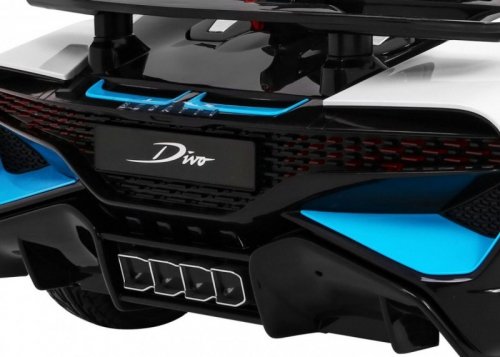 Bugatti Divo Autko na akumulator dla dzieci Biały + Pilot + EVA + Wolny Start + LED MP3
