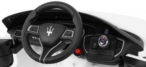 Maserati Ghibli na akumulator dla dzieci Biały + Pilot
