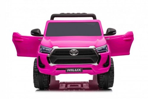 Toyota Hilux na akumulator dla dzieci, Różowy Pickup + Napęd 4x4 + Pilot